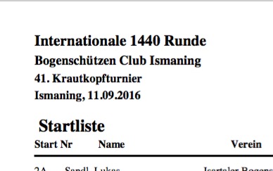 Startliste 41. Krautkopfturnier online