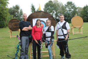 Die Turnierteilnehmer des BCI: Jakob Spiegelberger, Franziska Maurer, Leonie Gerlach und Alexander Kopp